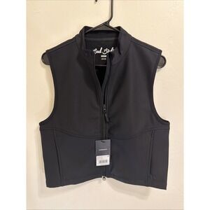 New Womens Bad Birdie Mild Crop Mock Neck Softshell Golf Vest Size Medium